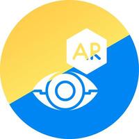 Ar Contact Lens Creative Icon Design vector
