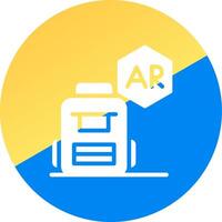 Ar Backpack Creative Icon Design vector