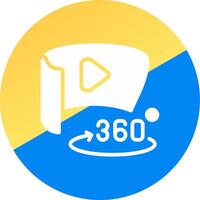 360 Degree Video Creative Icon Design vector