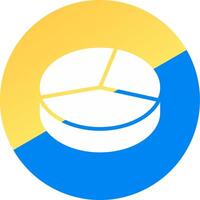 3D Pie Creative Icon Design vector