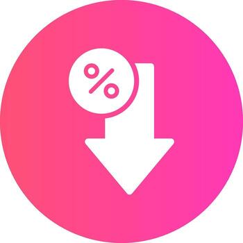 Decrease Creative Icon Design vector