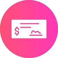 Bank Check Creative Icon Design vector