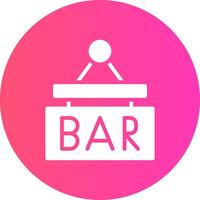 Bar Sign Board Creative Icon Design vector