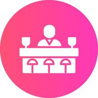 Bar Counter Creative Icon Design vector