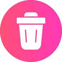 Trash Bin Creative Icon Design vector