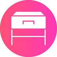 Bedside Table Creative Icon Design vector