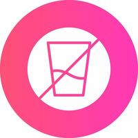 No Soft Drink Creative Icon Design vector