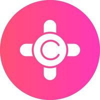 glyph Gradient Circle Design vector