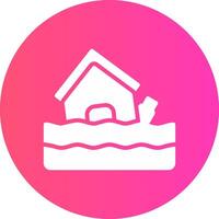 glyph Gradient Circle Design vector