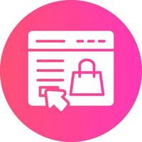 glyph Gradient Circle Design vector