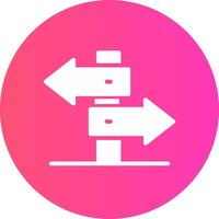 glyph Gradient Circle Design vector
