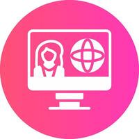 glyph Gradient Circle Design vector