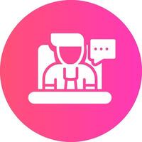 Online Interview Creative Icon Design vector