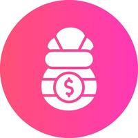 diseño de icono creativo de bolsa de dinero vector