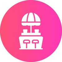 Beach Bar Creative Icon Design vector