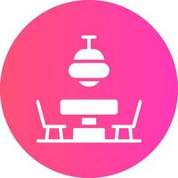 Dining Table Creative Icon Design vector