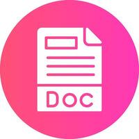 Doc File Format Creative Icon Design vector