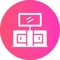 Tv Stand Creative Icon Design vector