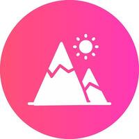 diseño de icono creativo de montaña vector