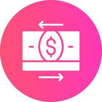 Money Transfer Creative Icon Design vector