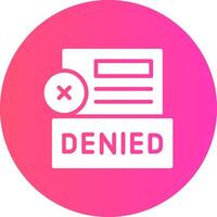 Denied Creative Icon Design vector