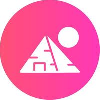 Pyramid Landscape Creative Icon Design vector