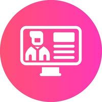 Online Lecture Creative Icon Design vector