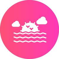 Sea Landscape Creative Icon Design vector