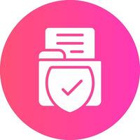 Secured Backup Creative Icon Design vector