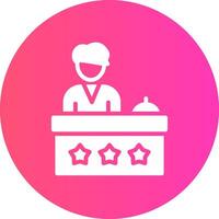 diseño de icono creativo de recepcionista vector