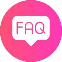 FAQ Creative Icon Design vector
