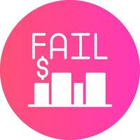 Business Fail Creative Icon Design vector