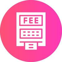 ATM Fees Creative Icon Design vector