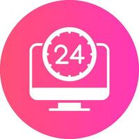 24 7 Monitoring Creative Icon Design vector