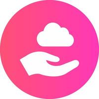 Cloud in Hands Creative Icon Design vector