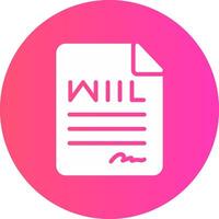 Last Will Creative Icon Design vector