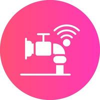 Smart Water Sensor Creative Icon Design vector