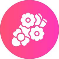 Flower Bouquet Creative Icon Design vector