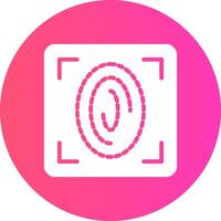 Fingerprint Scan Creative Icon Design vector