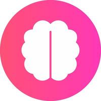 Human Brain Creative Icon Design vector