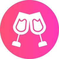 Glass Cheers Creative Icon Design vector