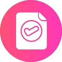 Valid Document Creative Icon Design vector