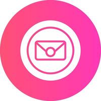 Circle Envelope Creative Icon Design vector