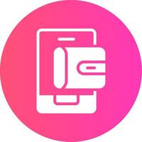 Mobile Wallet Creative Icon Design vector