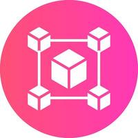 Blockchain Creative Icon Design vector