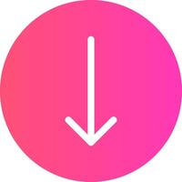 Down Arrow Creative Icon Design vector