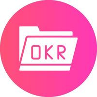 okr carpeta creativo icono diseño vector