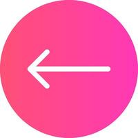 Left Arrow Creative Icon Design vector
