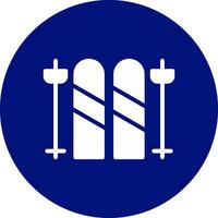 Skis Creative Icon Design vector