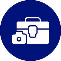 Camera Bag Creative Icon Design vector